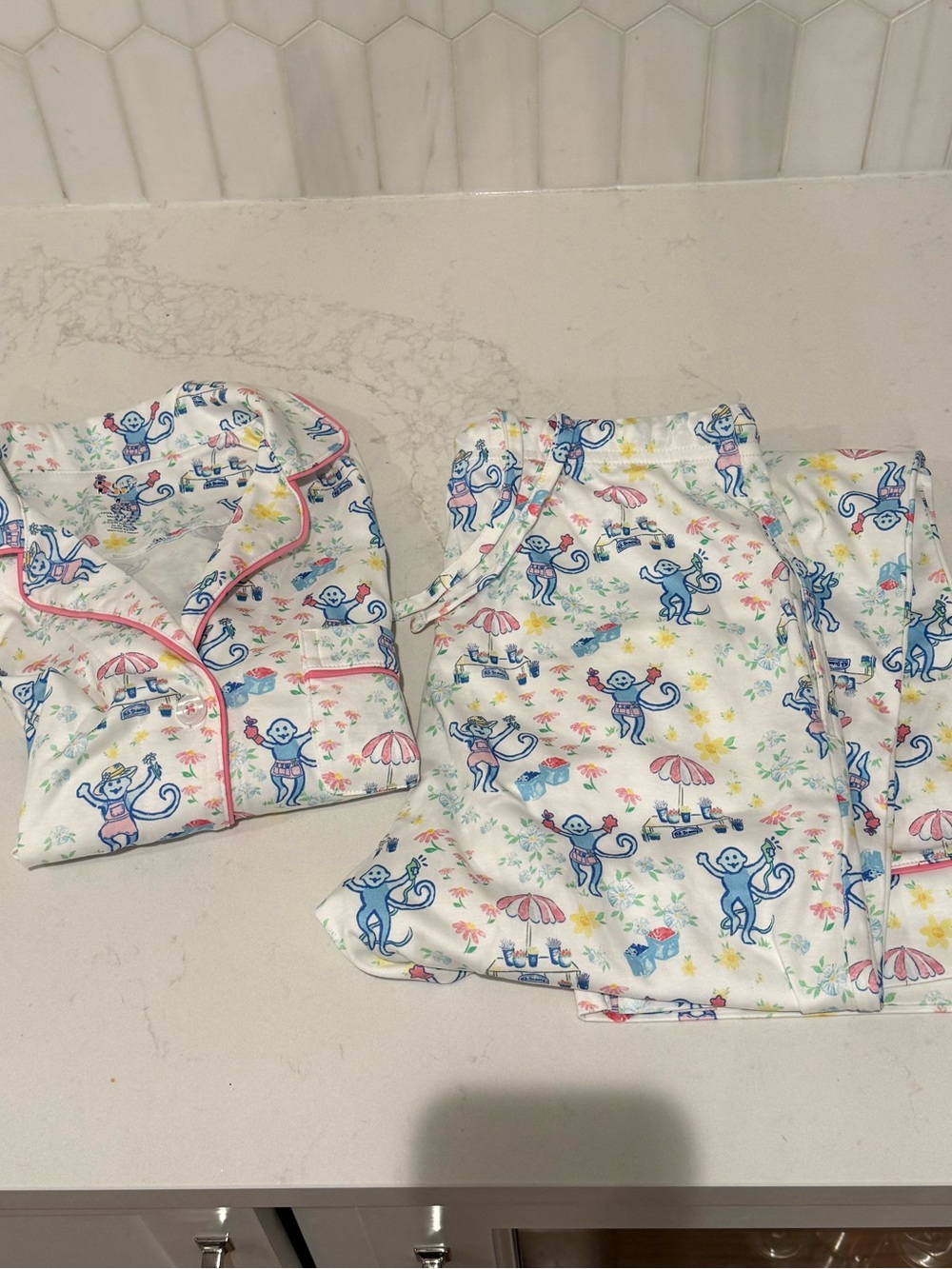 Roller Rabbit May flowers Pajama Set XXS